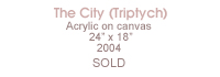 The City triptych paintings